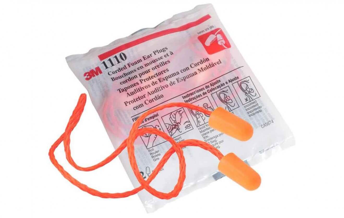 3M 1110 Ear Plug Self - Fit Foam/ Cord 