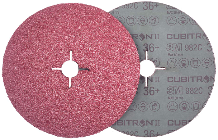 3M 982C Cubitron II Fibre Disc Slotted 180*22MM