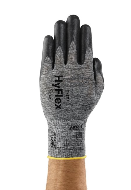 ANSELL NITRILE COATED MULTIPURPOSE INDUSTRIAL GLOVE | HYFLEX 11-801